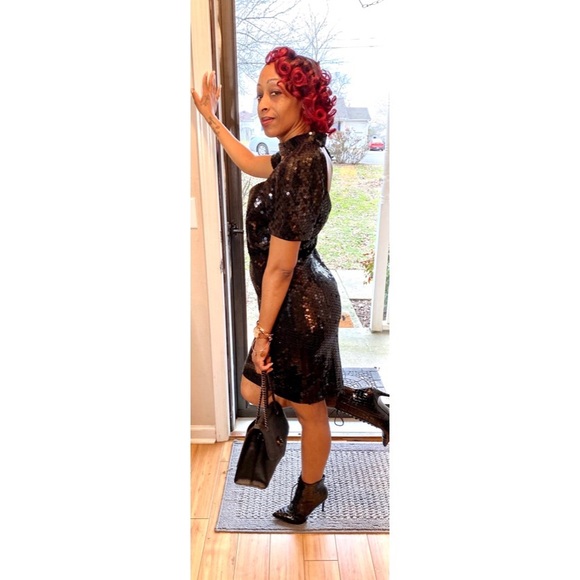 Vintage Open Back Cocktail Dress - Picture 3 of 3